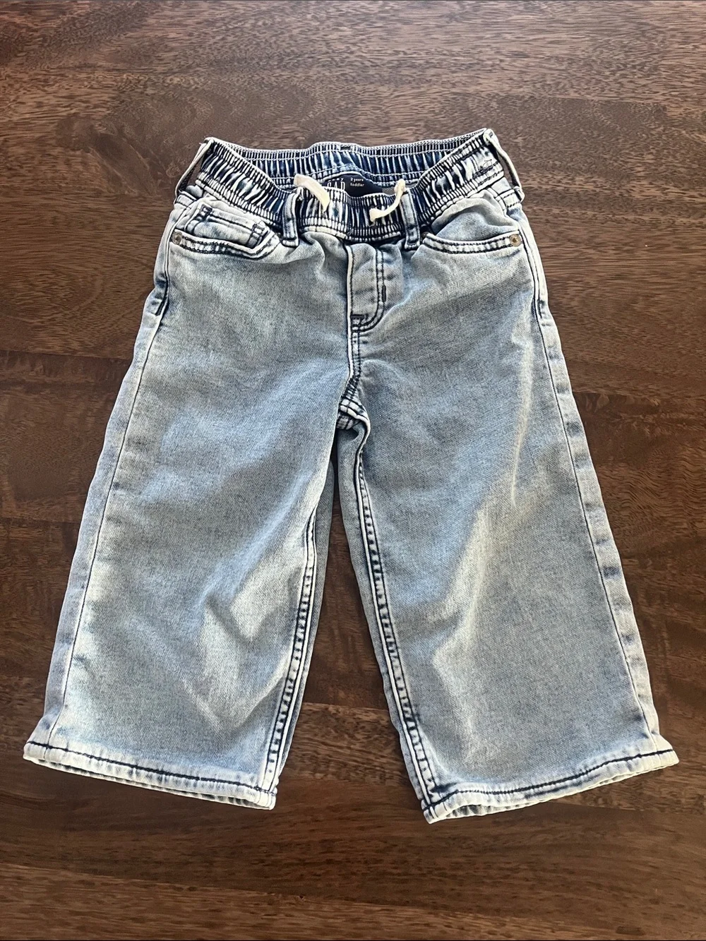 GAP Light Wash Drawstring Kids Jeans 2T